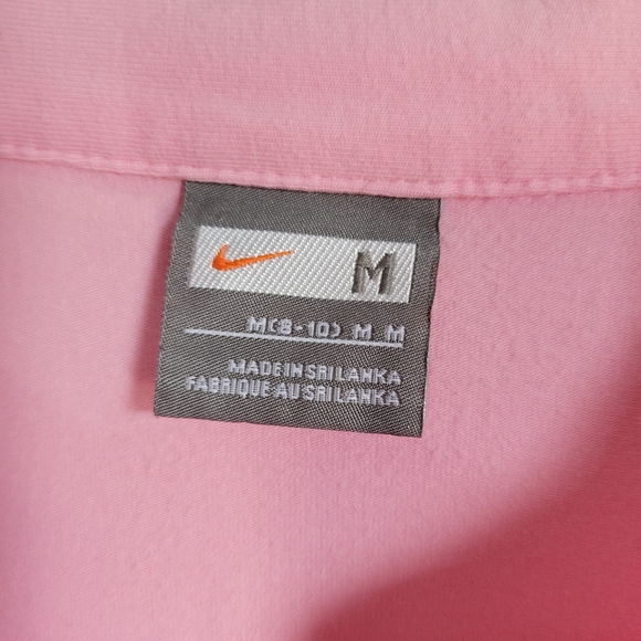 Nike Women’s Sz Med Dri-Fit Pullover Sweatshirt Pink Half Zip Front with Pocket - Picture 5 of 11
